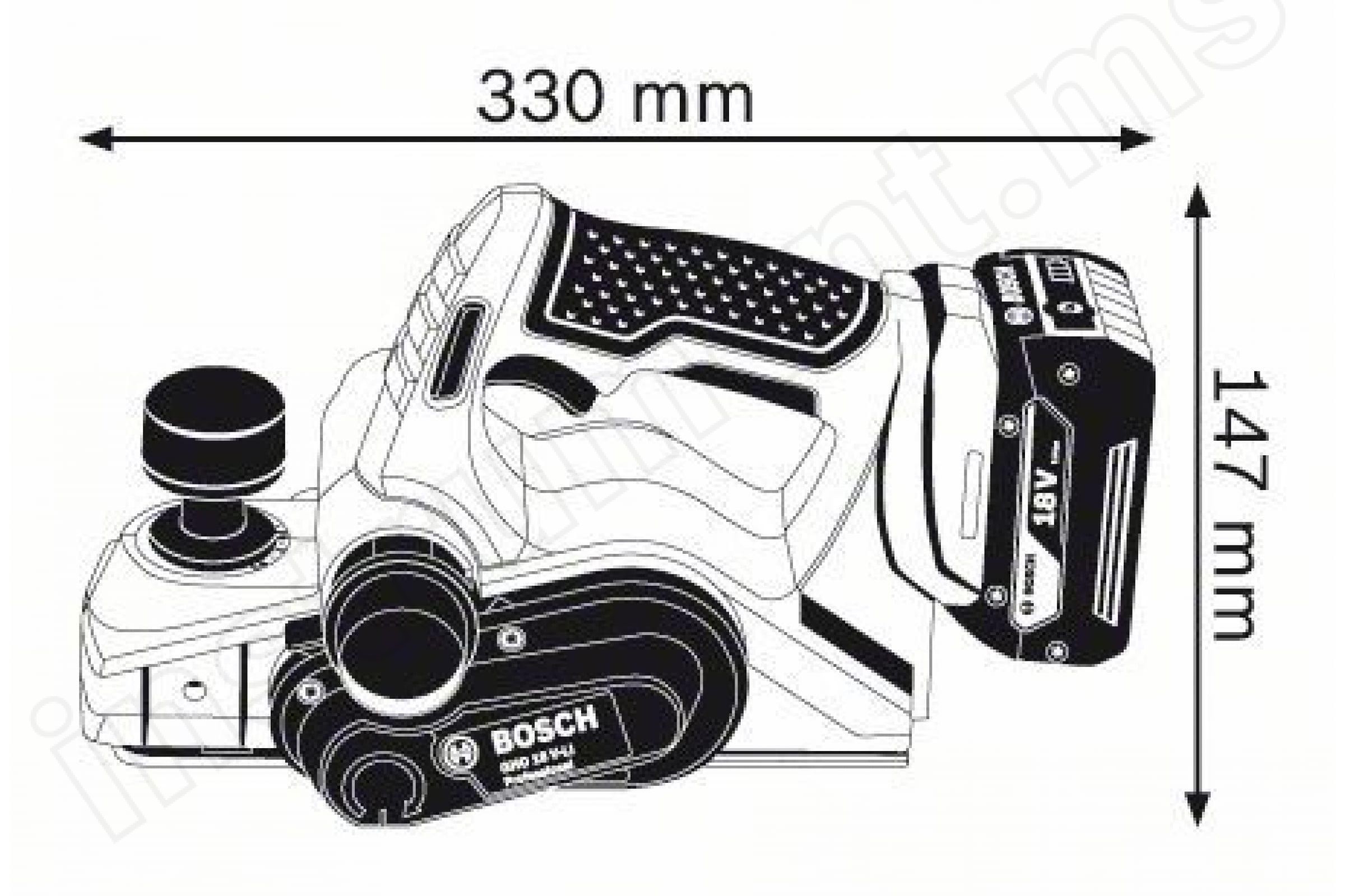 Аккумуляторный рубанок Bosch HD GHO 18 V-LI Solo - фото 2